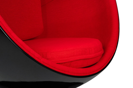 Fotel BALL BLACK czerwony - włókno szklane, metal