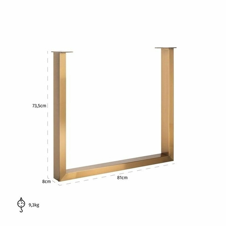 RICHMOND podstawa do stołu U szczotkowane złoto