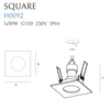 MAXLIGHT H0092 SQUARE OPRAWA WPUSTOWA KWADRATOWA BIAŁA IP44, GU10