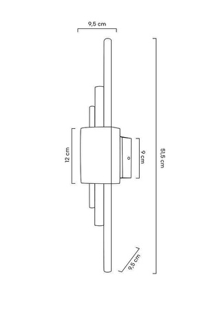 MOOSEE lampa ścienna EVANS biała / złota