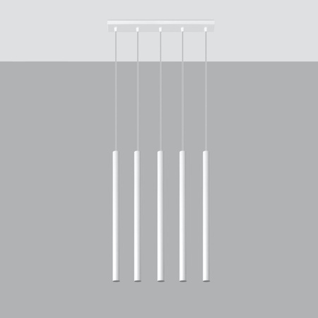 Lampa wisząca PASTELO 5 biała