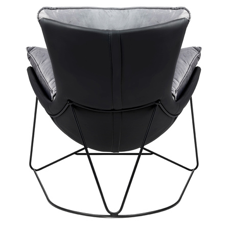 Fotel OTILIA STAND VELVET ciemny szary welur