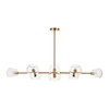 Lampa wisząca COSMIC-8 złota 85 cm