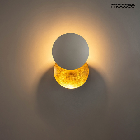 MOOSEE lampa ścienna ECLISE złota / biała