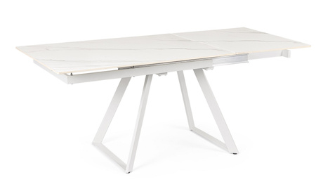 BIZZOTTO stół ogrodowy REETA 120-180      biały / rozkładany