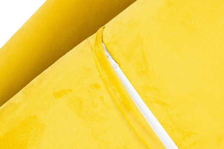 Fotel EMMA VELVET żółty - welur, metal