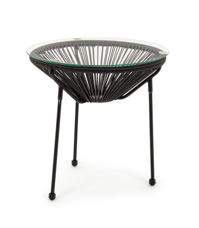 BIZZOTTO stolik ogrodowy PARKER czarny