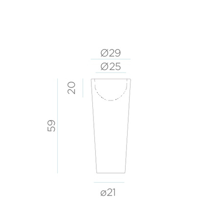 NEW GARDEN donica FICUS 60 CABLE biała