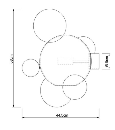 MOOSEE lampa ścienna CAPRI WALL 6 złota