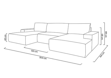 Narożnik PILLOW C1 z funkcją spania - II grupa tkanin