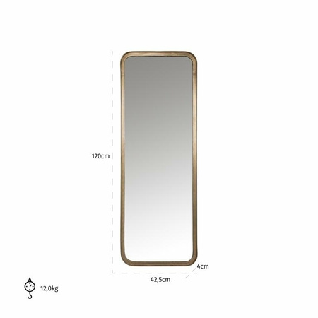 RICHMOND lustro ścienne LIAM - szczotkowane złoto