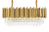 Lampa wisząca IMPERIAL LONG GOLD 90 - stal, kryształ