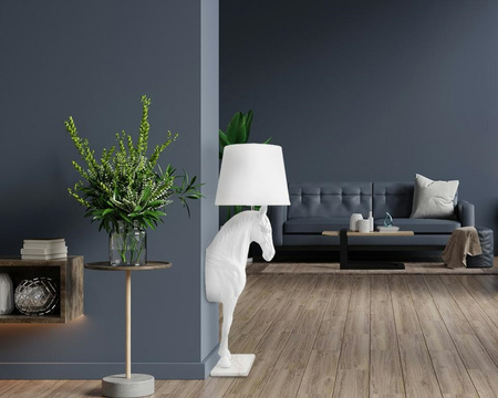 MOOSEE lampa podłogowa KOŃ HORSE STAND S biała - włókno szklane