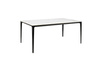 Stół SLIM 140x80 biały, czarny - ceramiczny marmur, aluminium