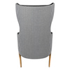 Fotel HAMPTON VELVET czarny / pepitka