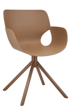 BIZZOTTO krzesło LENNON ARM brązowe