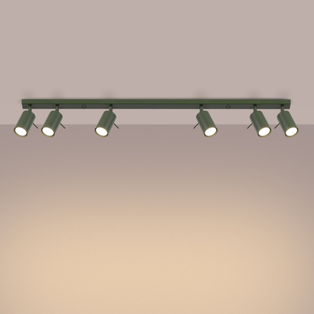 Plafon RING 6L zielony oliwkowy