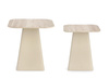 BIZZOTTO zestaw stolików kawowych HARDY   SQ beżowy