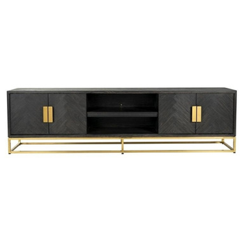 RICHMOND szafka RTV BLACKBONE GOLD 220 - 4 drzwiowa