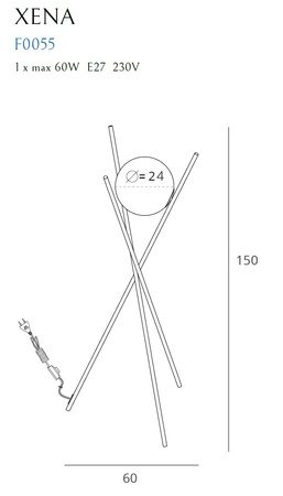 MAXLIGHT F0055 LAMPA PODŁOGOWA XENA