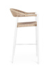 BIZZOTTO krzesło barowe ogrodowe JANDIA   białe / beżowe