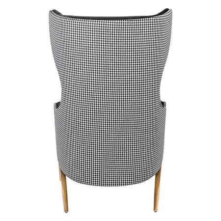 Fotel HAMPTON VELVET czarny / pepitka