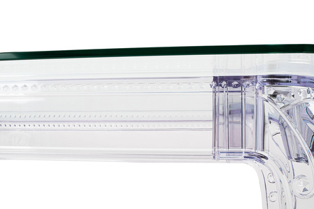 Stół KING 160 transparentny - poliwęglan, szkło hartowane