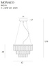 MAXLIGHT P0259 LAMPA WISZĄCA MONACO Ø 42 cm