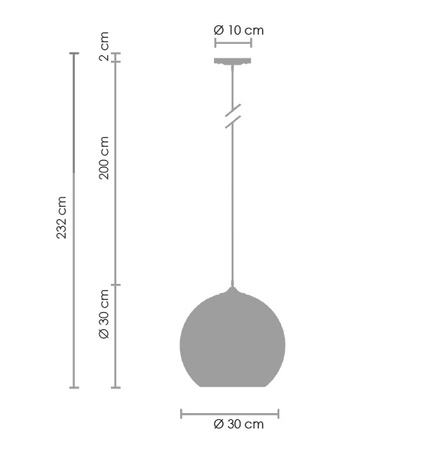 Lampa wisząca MIRROR GLOW - M chrom 30 cm