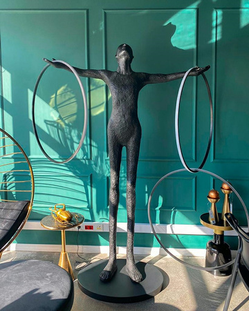 MOOSEE lampa podłogowa HUMAN CIRCULO włókno szklane