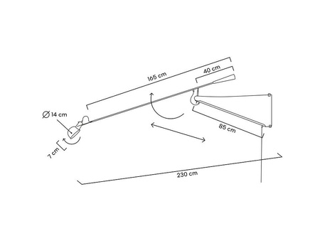 Lampa ścienna RIFLE czarna - włókno węglowe, metal