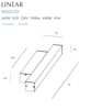 MAXLIGHT W0263 KINKIET LINEAR IP44 WHITE, 18W 4000K ŚCIEMNIALNY