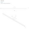 MAXLIGHT W0214  KINKIET FINGER 90 cm BIAŁY IP54