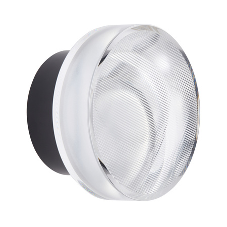 Lampa ścienna CARMELLO LED transparentna czarna 13,5 cm