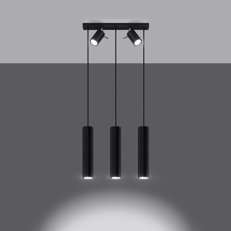 Lampa wisząca RING 3 czarny