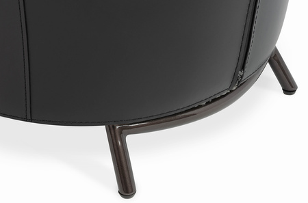 Fotel LOBBY TEDDY szary - stal, opal