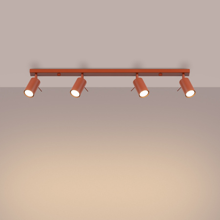 Plafon RING 4L ochra czerwona