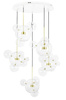 MOOSEE Lampa wisząca CAPRI DISC 5 złota   - 300 LED, aluminium, szkło