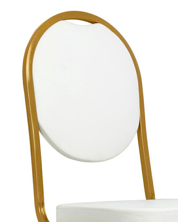 Krzesło bankietowe / konferencyjne HESTIA białe / złote