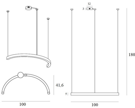 MAXLIGHT P0572D LAMPA WISZĄCA LOTUS 33W BRUSHED BRONZE