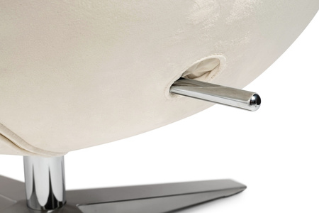 Fotel EGG SZEROKI VELVET beżowy.56 - welur, podstawa stal