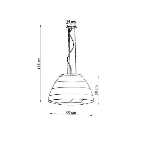 Żyrandol BELLA 60 biały