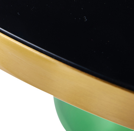 Stolik kawowy DOLCE FLAT zielono czarny 75 cm