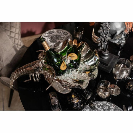 KARE chłodziarka na napoje / patera LOBSTER srebrna