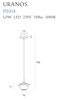 MAXLIGHT P0414 LAMPA WISZĄCA URANOS CZARNY