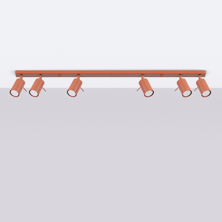 Plafon RING 6L ochra czerwona