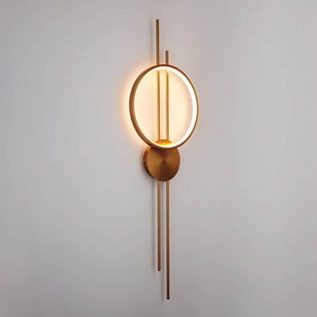 Lampa ścienna ECLIPTICA LED złota 100 cm