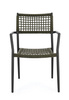 BIZZOTTO krzesło ogrodowe CALETA czarne   / zielone