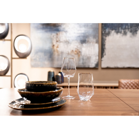 KARE komplet 4 szklanek DIAMOND RIM 510 ml