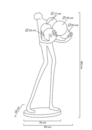 MOOSEE lampa podłogowa HUMAN GOLD PREMIUM